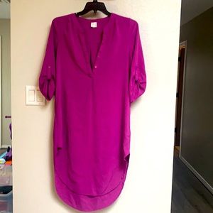 Purple T-shirt dress